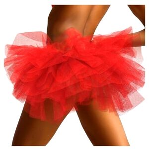 Vibrant Red Tulle Tutu Skirt
